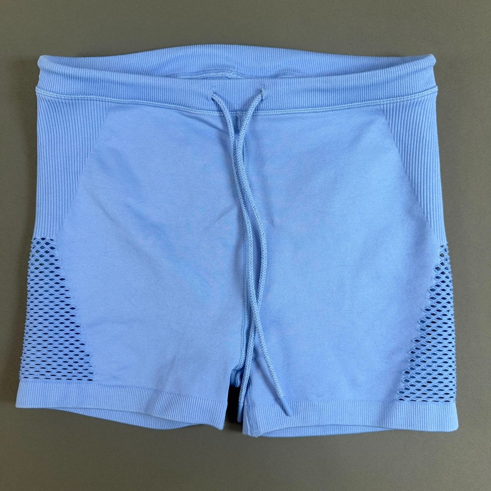 OFFLINE by Aerie Ribbed Seamless Biker Shorts Blue High Rise Women's Small